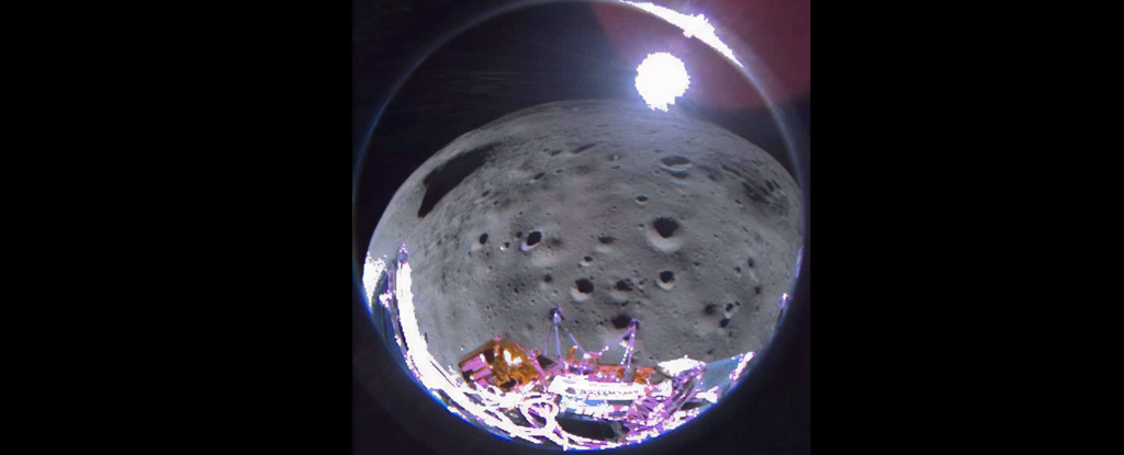 Destined to Die, Odysseus Moon Lander Stoically Sends Back Its First Grainy Pics